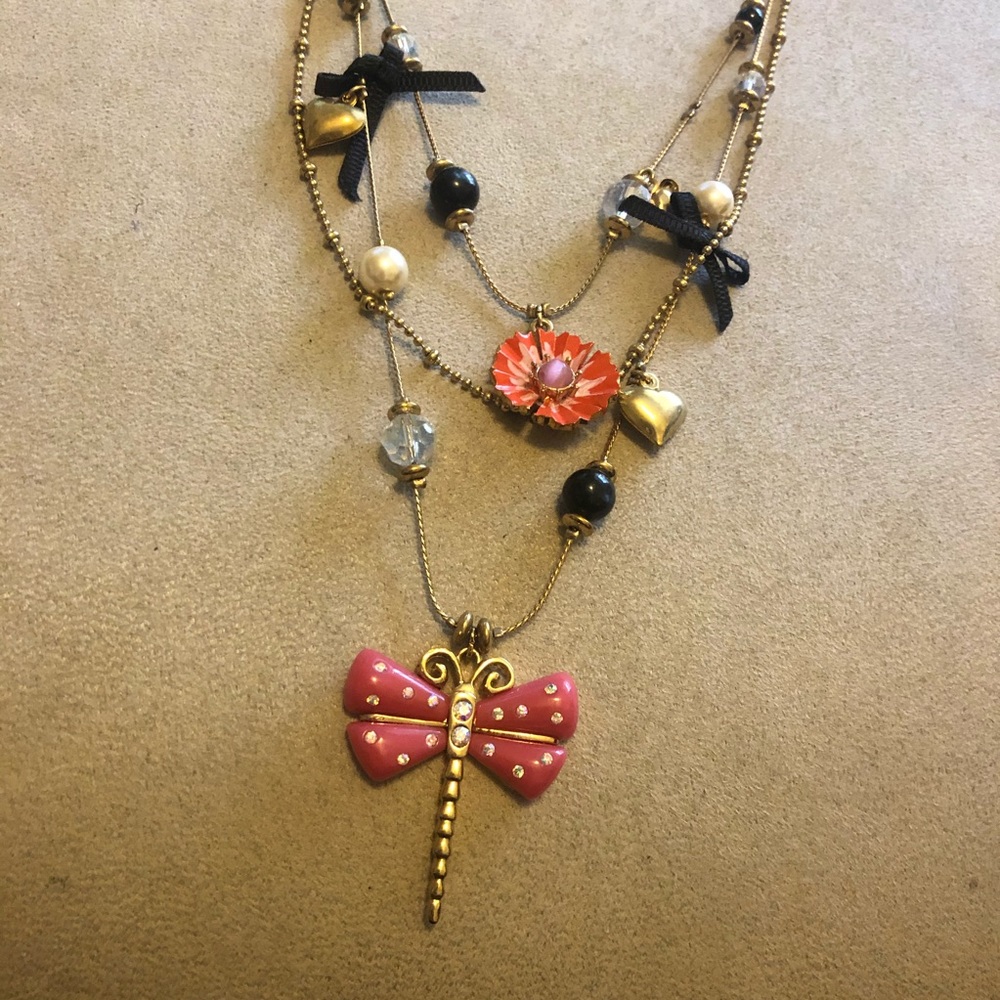 Betsey Johnson dragonfly necklace